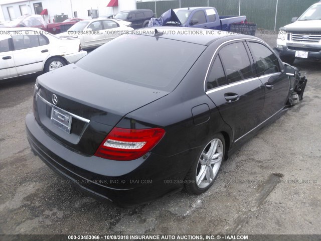 WDDGF4HB9CA632543 - 2012 MERCEDES-BENZ C 250 BLACK photo 4