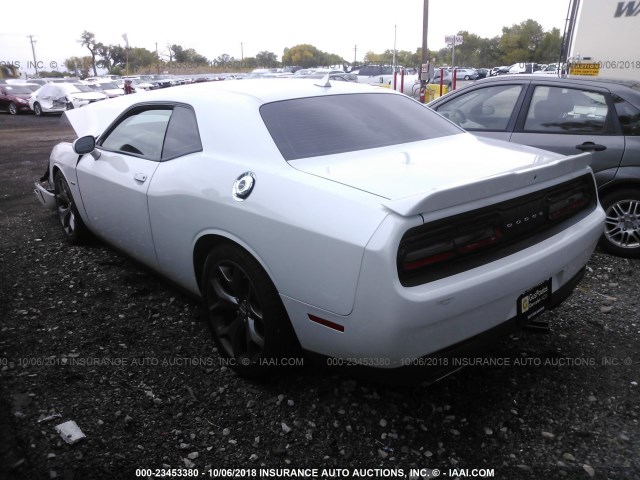 2C3CDZAT8FH711890 - 2015 DODGE CHALLENGER SXT WHITE photo 3