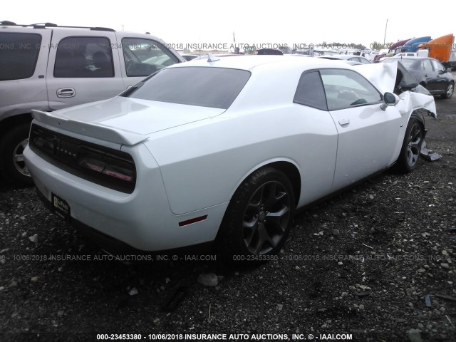 2C3CDZAT8FH711890 - 2015 DODGE CHALLENGER SXT WHITE photo 4