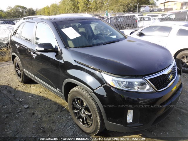 5XYKTCA60EG455985 - 2014 KIA SORENTO LX BLACK photo 1