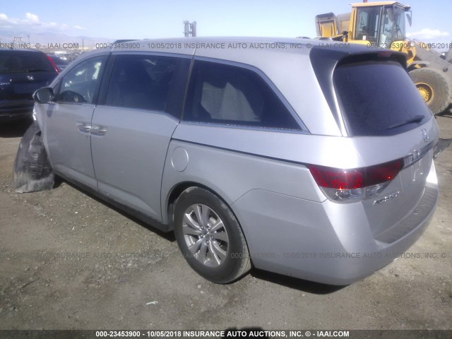 5FNRL5H68FB005994 - 2015 HONDA ODYSSEY EXL SILVER photo 3