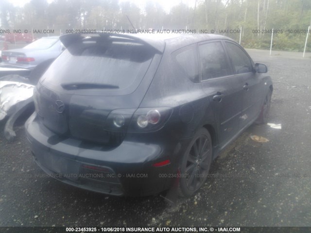 JM1BK34L281114127 - 2008 MAZDA SPEED 3 BLACK photo 4