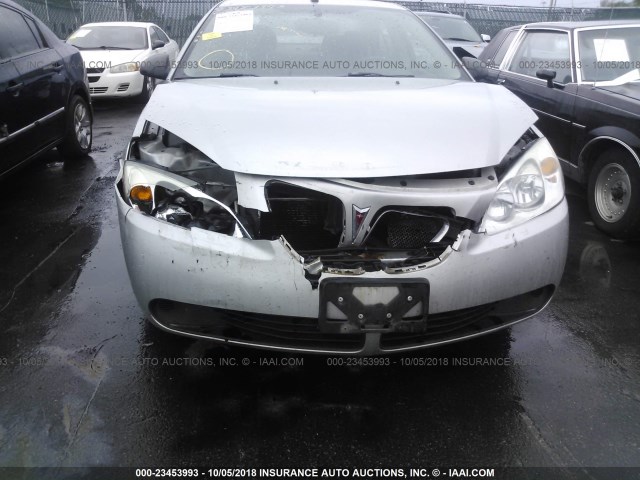 1G2ZF57B284297470 - 2008 PONTIAC G6 VALUE LEADER/BASE SILVER photo 6