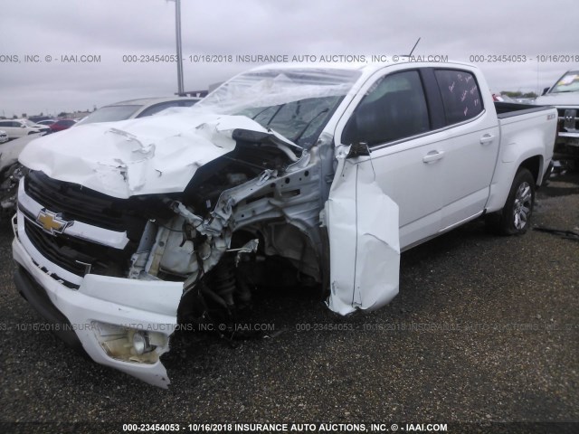 1GCGSCEA7G1185356 - 2016 CHEVROLET COLORADO LT WHITE photo 2