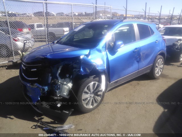 KL4CJASBXJB592229 - 2018 BUICK ENCORE PREFERRED BLUE photo 2