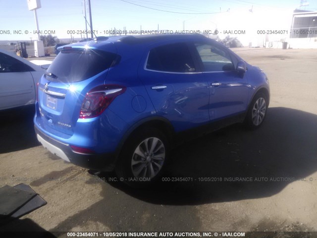 KL4CJASBXJB592229 - 2018 BUICK ENCORE PREFERRED BLUE photo 4