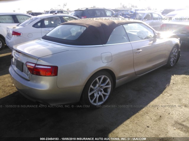 WAUAFAFH4BN000303 - 2011 AUDI A5 PREMIUM TAN photo 4