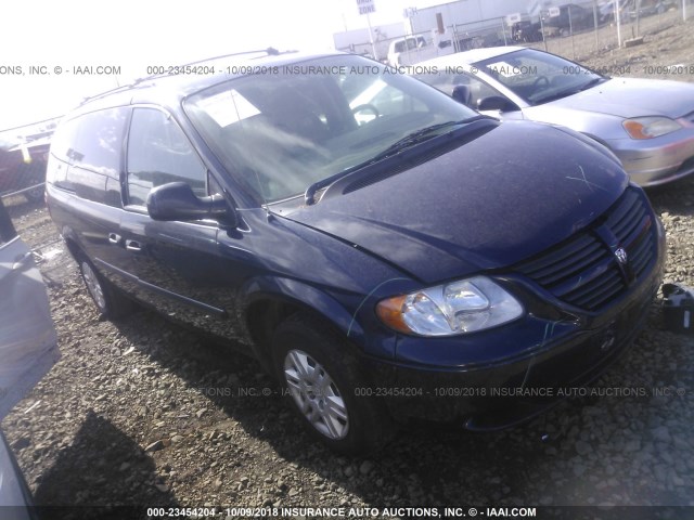 1D4GP24R35B126799 - 2005 DODGE GRAND CARAVAN SE BLUE photo 1