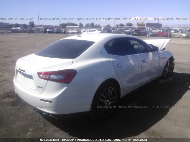 ZAM57XSA3E1103572 - 2014 MASERATI GHIBLI WHITE photo 4