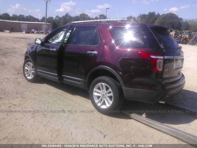 1FMHK7D84BGA60472 - 2011 FORD EXPLORER XLT PURPLE photo 3