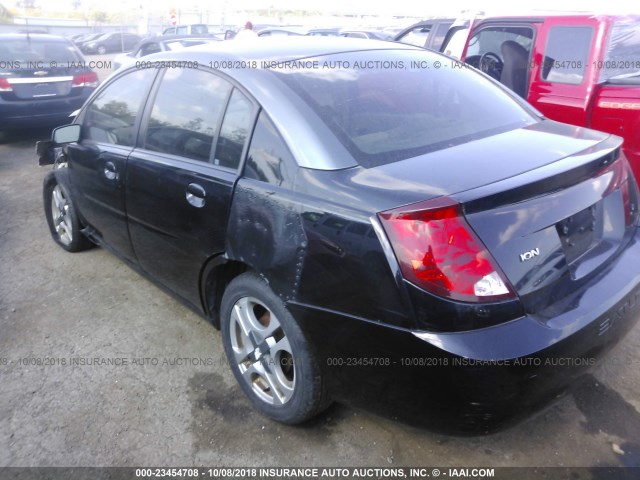 1G8AL52F83Z128457 - 2003 SATURN ION LEVEL 3 BLACK photo 3