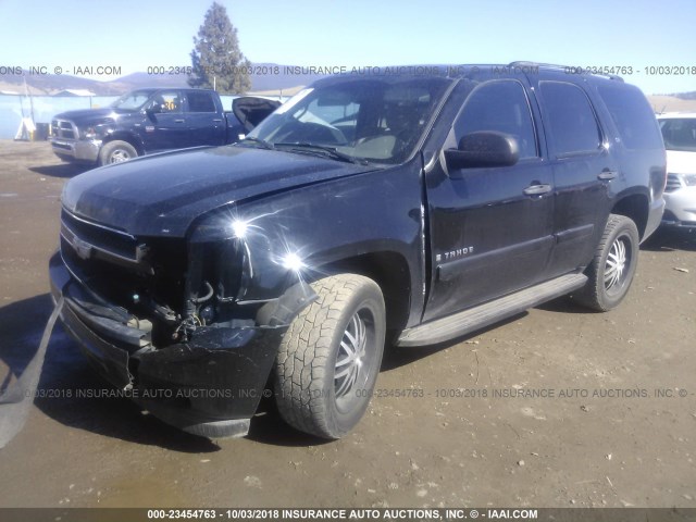 1GNFK13047R259769 - 2007 CHEVROLET TAHOE K1500 BLACK photo 2