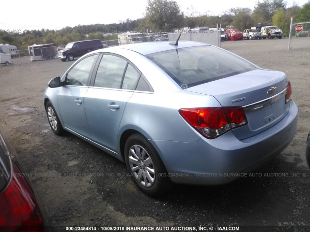 1G1PF5S98B7120377 - 2011 CHEVROLET CRUZE LT BLUE photo 3