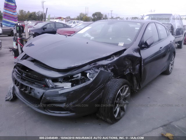 1C3CDFBB4FD225305 - 2015 DODGE DART SXT GRAY photo 2