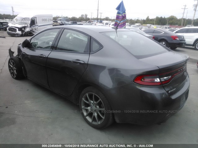 1C3CDFBB4FD225305 - 2015 DODGE DART SXT GRAY photo 3