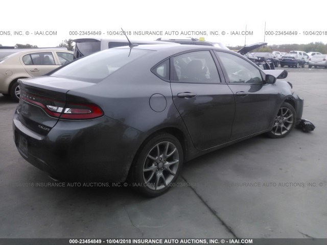 1C3CDFBB4FD225305 - 2015 DODGE DART SXT GRAY photo 4