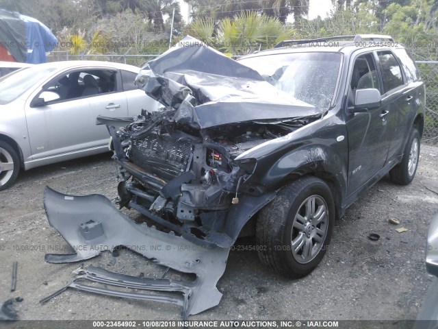 4M2CU871X8KJ25323 - 2008 MERCURY MARINER PREMIER GRAY photo 2