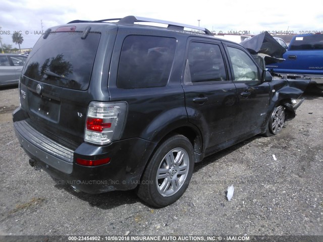 4M2CU871X8KJ25323 - 2008 MERCURY MARINER PREMIER GRAY photo 4