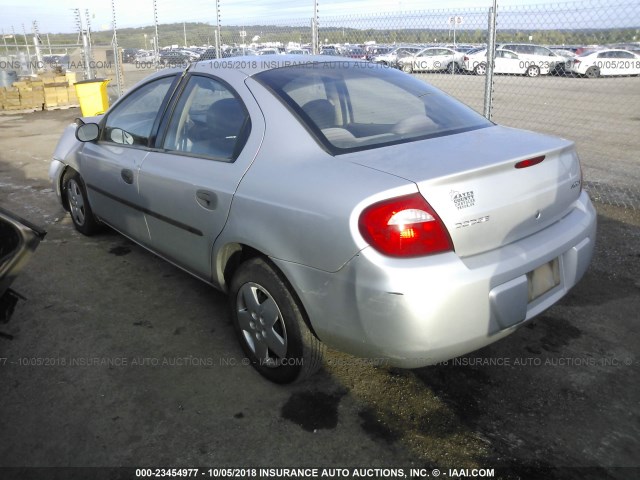 1B3ES26C24D558705 - 2004 DODGE NEON SE SILVER photo 3