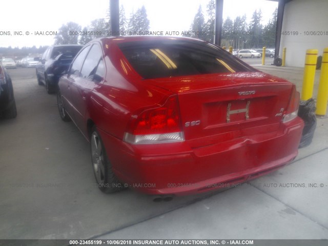 YV1RH527052435744 - 2005 VOLVO S60 R RED photo 3