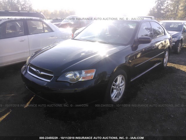 4S3BL626457213875 - 2005 SUBARU LEGACY 2.5I LIMITED BLACK photo 2