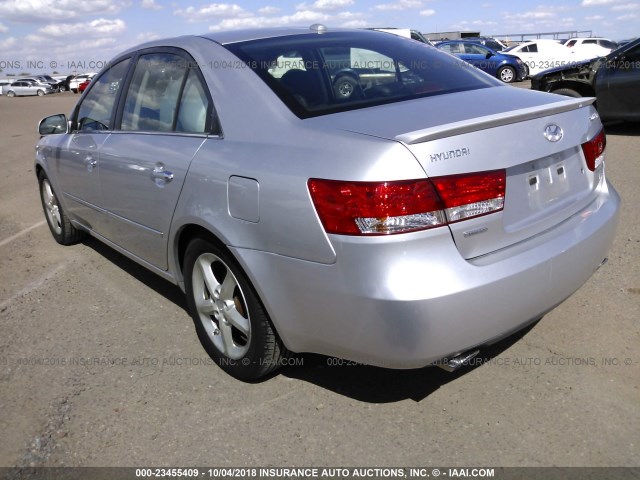 5NPEU46F87H255120 - 2007 HYUNDAI SONATA SE/LIMITED SILVER photo 3