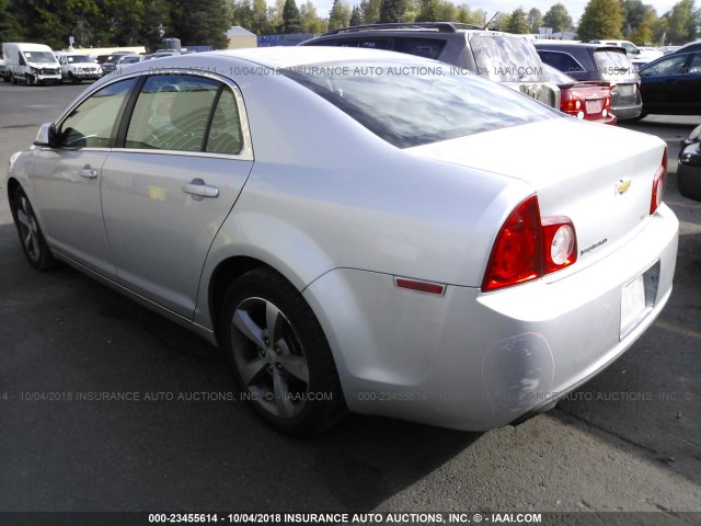 1G1ZC5E17BF143663 - 2011 CHEVROLET MALIBU 1LT SILVER photo 3