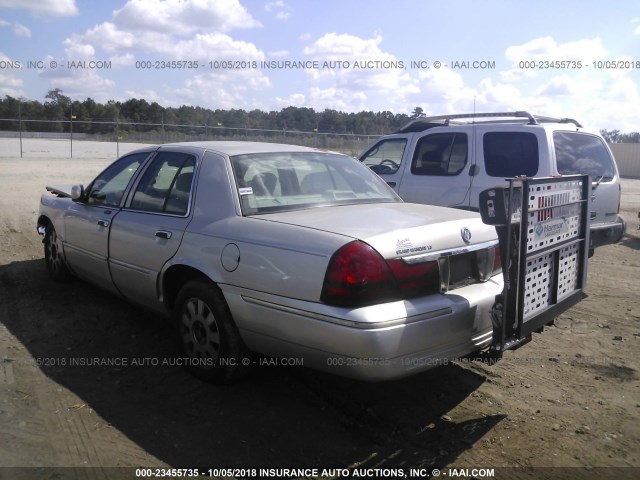 2MEHM75W95X659568 - 2005 MERCURY GRAND MARQUIS LS SILVER photo 3