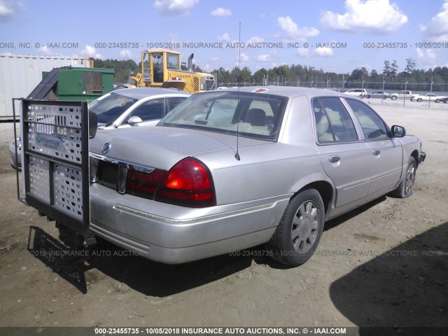 2MEHM75W95X659568 - 2005 MERCURY GRAND MARQUIS LS SILVER photo 4