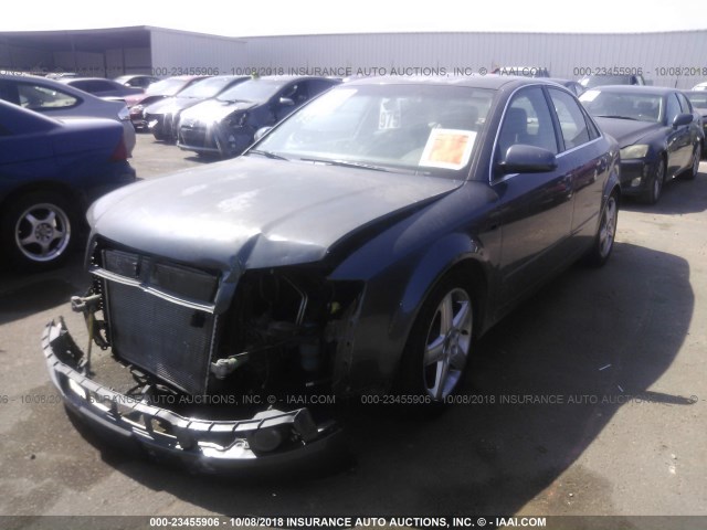 WAUJT68E54A208211 - 2004 AUDI A4 3.0 GRAY photo 2