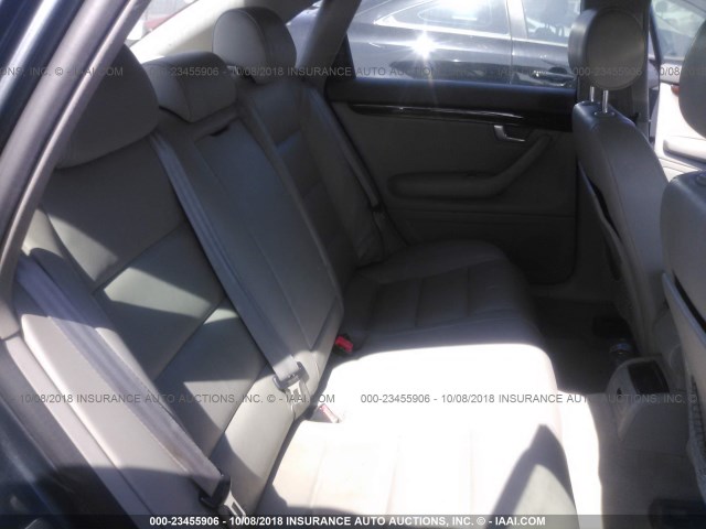 WAUJT68E54A208211 - 2004 AUDI A4 3.0 GRAY photo 8