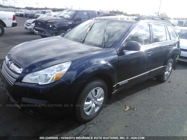 4S4BRBAC6D1233248 - 2013 SUBARU OUTBACK 2.5I Dark Blue photo 2