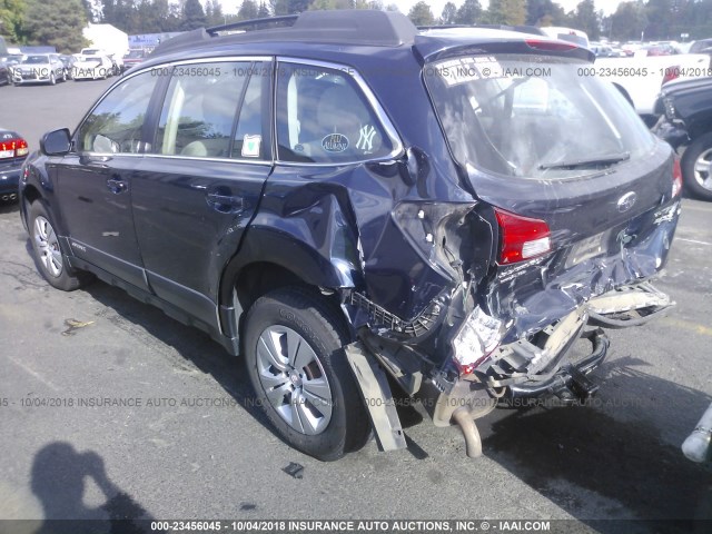 4S4BRBAC6D1233248 - 2013 SUBARU OUTBACK 2.5I Dark Blue photo 3