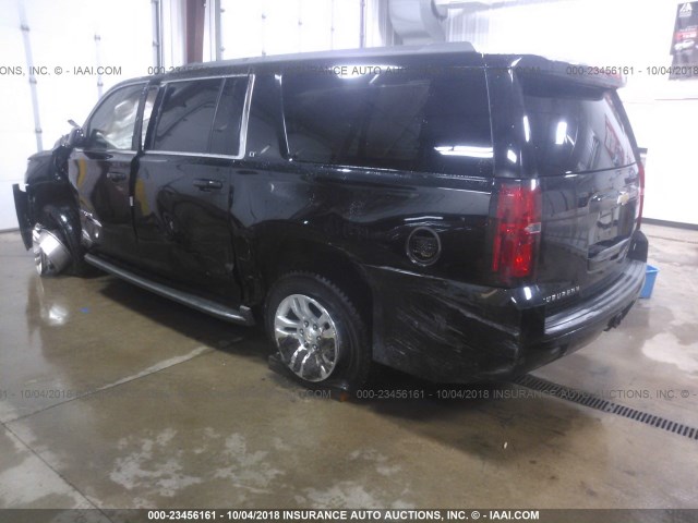 1GNSKJKC2FR640089 - 2015 CHEVROLET SUBURBAN K1500 LT BLACK photo 3