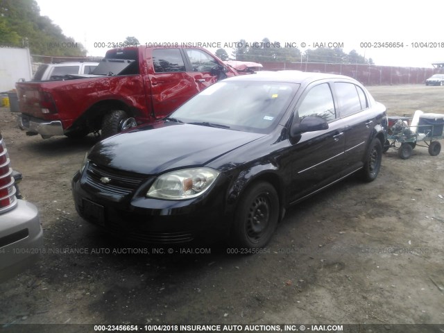 1G1AD5F58A7175204 - 2010 CHEVROLET COBALT 1LT BLACK photo 2