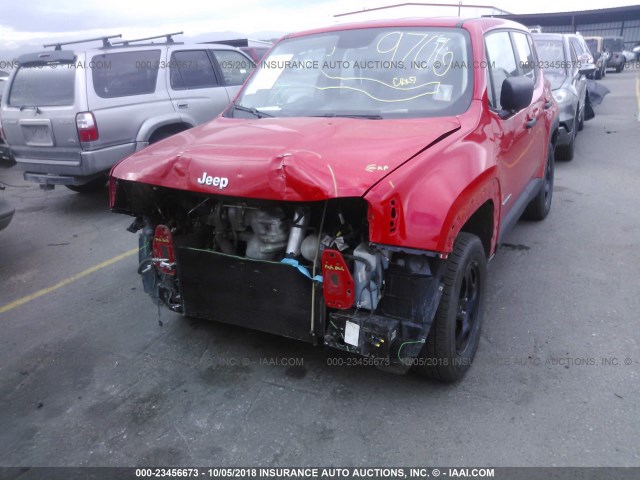 ZACCJBAW6GPD37141 - 2016 JEEP RENEGADE SPORT RED photo 6