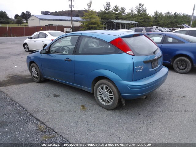 1FAFP31NX7W290990 - 2007 FORD FOCUS ZX3/S/SE/SES BLUE photo 3