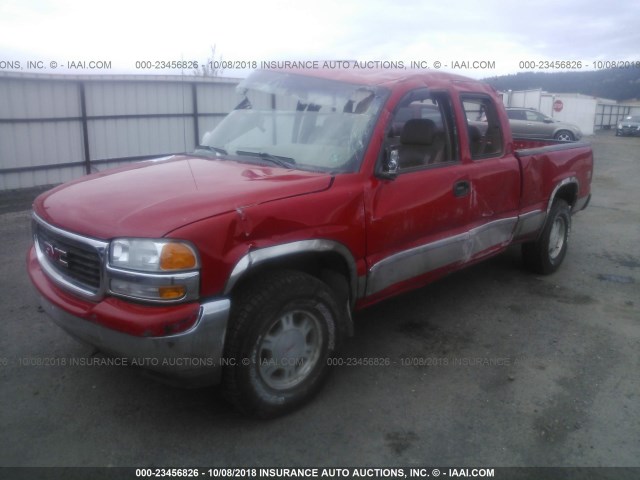 1GTEK19T3XZ525398 - 1999 GMC NEW SIERRA K1500 RED photo 2