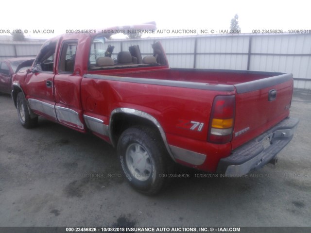 1GTEK19T3XZ525398 - 1999 GMC NEW SIERRA K1500 RED photo 3