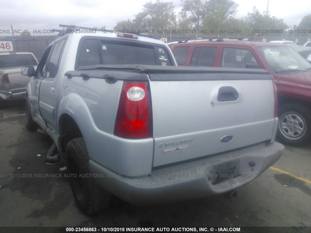 1FMZU77E21UC38170 - 2001 FORD EXPLORER SPORT TRAC  SILVER photo 3