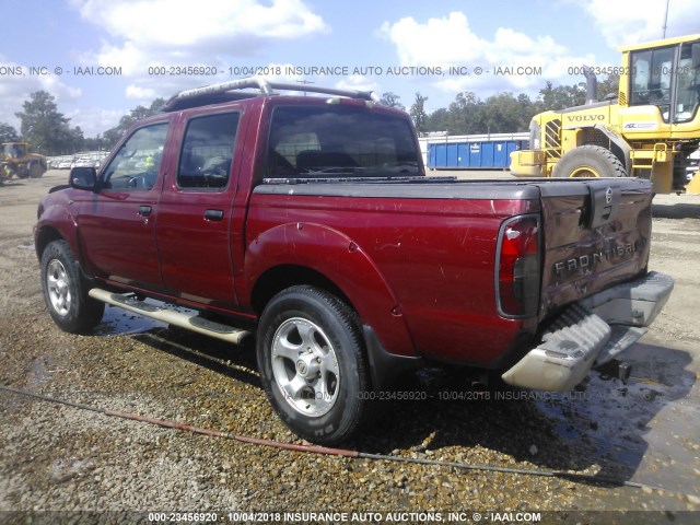 1N6ED27T94C454609 - 2004 NISSAN FRONTIER CREW CAB XE V6 MAROON photo 3