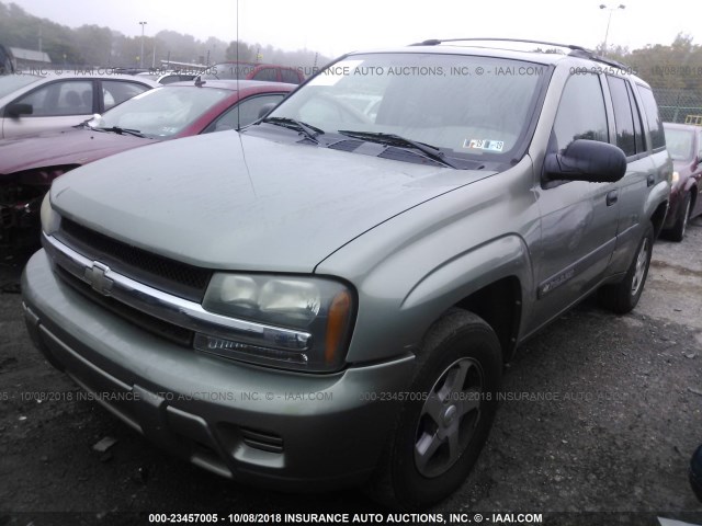 1GNDT13S542419524 - 2004 CHEVROLET TRAILBLAZER LS/LT TAN photo 2