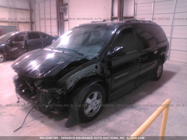 2D4GP44L35R222280 - 2005 DODGE GRAND CARAVAN SXT BLACK photo 2