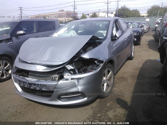 1C3CDFBB8FD301110 - 2015 DODGE DART SXT SILVER photo 2