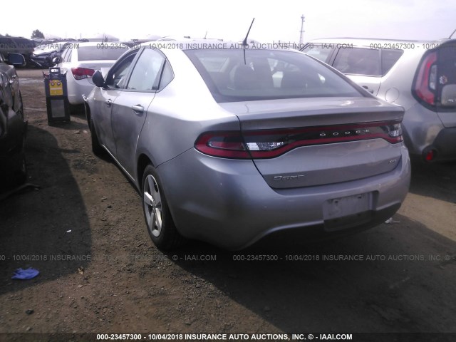 1C3CDFBB8FD301110 - 2015 DODGE DART SXT SILVER photo 3