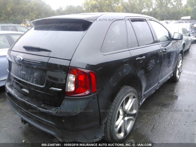 2FMDK3AK1BBA70441 - 2011 FORD EDGE SPORT BLACK photo 4