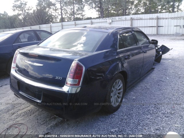 2C3CCAAG7EH273109 - 2014 CHRYSLER 300 BLUE photo 4