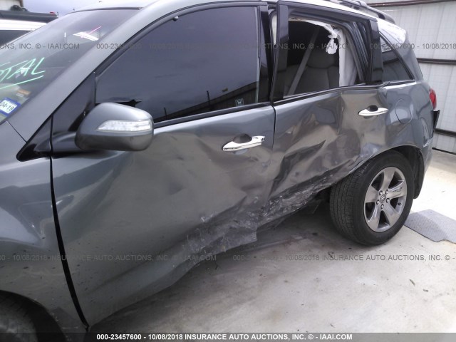 2HNYD28848H545505 - 2008 ACURA MDX SPORT GRAY photo 6