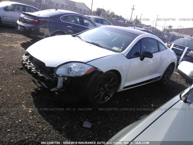 4A31K5DF4CE005765 - 2012 MITSUBISHI ECLIPSE GS SPORT WHITE photo 2