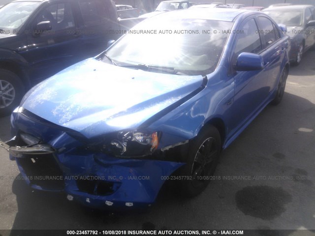 JA3AU26U49U006886 - 2009 MITSUBISHI LANCER ES/ES SPORT BLUE photo 2